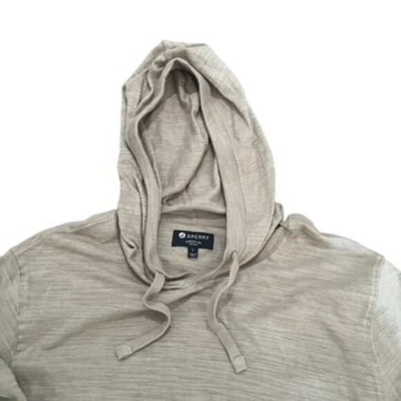 NEW Sperry Top Sider Hoodie Mens Size‎ Large Soft Touch Jersey Tan NWT - Picture 5 of 12